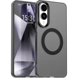 Phonesta HardFrost Back Cover Hülle mit MagSafe für Samsung Galaxy S25 Edge - Mattschwarz