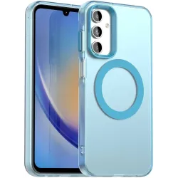 Phonesta HardFrost Back Cover Hülle mit MagSafe für Samsung Galaxy A15 4G/5G - Matt Blau