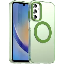 Phonesta HardFrost Back Cover Hülle mit MagSafe für Samsung Galaxy A15 4G/5G - Matt Grün