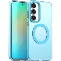 Phonesta HardFrost Back Cover Hülle mit MagSafe für Samsung Galaxy S25 FE - Matt Blau