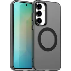 Phonesta HardFrost Back Cover Hülle mit MagSafe für Samsung Galaxy S25 FE - Mattschwarz