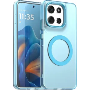 Phonesta HardFrost Back Cover Hülle mit MagSafe für Motorola Moto G86 - Matt Blau