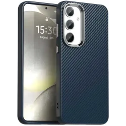 Phonesta IMD Carbon Fiber Back Cover Hülle für Samsung Galaxy S24 FE - Dunkelblau