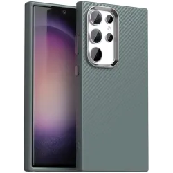 Phonesta IMD Carbon Fiber Back Cover Hülle für Samsung Galaxy S24 Ultra - Grau