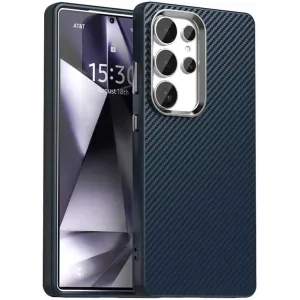 Phonesta IMD Carbon Fiber Back Cover Hülle für Samsung Galaxy S25 Ultra - Dunkelblau
