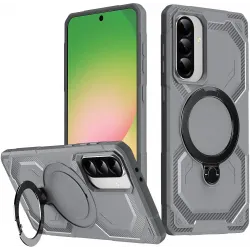 Phonesta IronLock Back Cover Hülle Ring und MagSafe für Samsung Galaxy A36/A56 - Grau