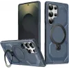 Phonesta IronLock Back Cover Hülle Ring und MagSafe für Samsung Galaxy S25 Ultra - Blau
