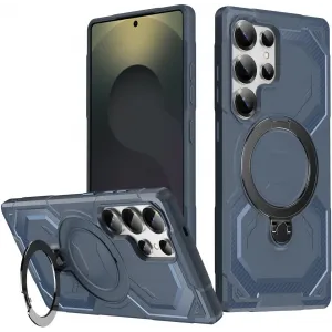Phonesta IronLock Back Cover Hülle Ring und MagSafe für Samsung Galaxy S25 Ultra - Blau