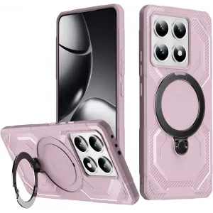 Phonesta IronLock Back Cover Hülle Ring und MagSafe für Xiaomi 14T - Rosa