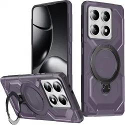 Phonesta IronLock Back Cover Hülle Ring und MagSafe für Xiaomi 14T Pro - Lila