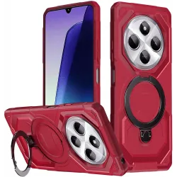 Phonesta IronLock Back Cover Hülle Ring und MagSafe für Xiaomi Redmi 14C / Xiaomi Poco C75 - Rot