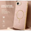 Phonesta Luxury Carbon Fiber Back Cover Hülle mit MagSafe für Apple iPhone 17e/16e - Rosa 2