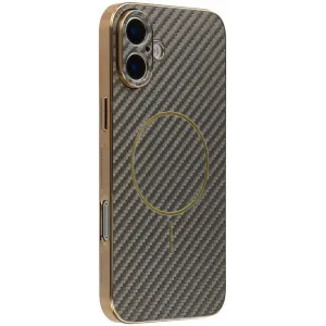 Phonesta Luxury Carbon Fiber Back Cover Hülle mit MagSafe für Apple iPhone 17 - Braun