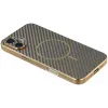 Phonesta Luxury Carbon Fiber Back Cover Hülle mit MagSafe für Apple iPhone 17 - Braun 3