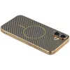 Phonesta Luxury Carbon Fiber Back Cover Hülle mit MagSafe für Apple iPhone 17 - Braun 4
