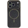Phonesta Luxury Carbon Fiber Back Cover Hülle mit MagSafe für Apple iPhone 17 Pro - Schwarz 2