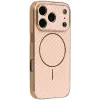 Phonesta Luxury Carbon Fiber Back Cover Hülle mit MagSafe für Apple iPhone 17 Pro Max - Rosa 0