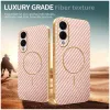 Phonesta Luxury Carbon Fiber Back Cover Hülle mit MagSafe für Samsung Galaxy S25 Edge - Rosa 3