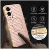 Phonesta Luxury Carbon Fiber Back Cover Hülle mit MagSafe für Samsung Galaxy S25 Edge - Rosa 5