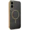Phonesta Luxury Carbon Fiber Back Cover Hülle mit MagSafe für Samsung Galaxy S25 Edge - Schwarz