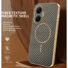 Phonesta Luxury Carbon Fiber Back Cover Hülle mit MagSafe für Xiaomi Poco F7 - Braun 1