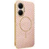 Phonesta Luxury Carbon Fiber Back Cover Hülle mit MagSafe für Xiaomi Poco F7 - Rosa 0