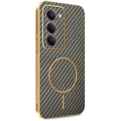 Phonesta Luxury Carbon Fiber Back Cover Hülle mit MagSafe für Xiaomi Redmi 15 - Braun