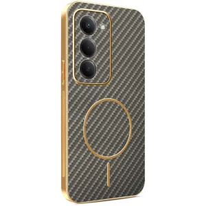 Phonesta Luxury Carbon Fiber Back Cover Hülle mit MagSafe für Xiaomi Redmi 15 - Braun