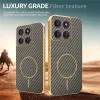 Phonesta Luxury Carbon Fiber Back Cover Hülle mit MagSafe für Motorola Edge 60 Pro - Braun 4