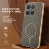 Phonesta Luxury Carbon Fiber Back Cover Hülle mit MagSafe für Motorola Moto G56 - Braun 2