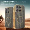 Phonesta Luxury Carbon Fiber Back Cover Hülle mit MagSafe für Motorola Moto G56 - Braun 4