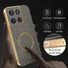 Phonesta Luxury Carbon Fiber Back Cover Hülle mit MagSafe für Motorola Moto G56 - Braun 6
