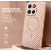 Phonesta Luxury Carbon Fiber Back Cover Hülle mit MagSafe für Motorola Moto G86 - Rosa 1