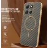 Phonesta Luxury Carbon Fiber Back Cover Hülle mit MagSafe für Motorola Moto G86 Power - Braun 1