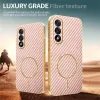 Phonesta Luxury Carbon Fiber Back Cover Hülle mit MagSafe für OnePlus Nord 5 - Rosa 5