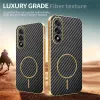 Phonesta Luxury Carbon Fiber Back Cover Hülle mit MagSafe für OnePlus Nord 5 - Schwarz 5