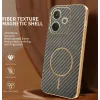 Phonesta Luxury Carbon Fiber Back Cover Hülle mit MagSafe für Oppo A5 Pro - Braun 1