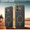 Phonesta Luxury Carbon Fiber Back Cover Hülle mit MagSafe für Oppo A5 Pro - Schwarz 3