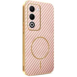 Phonesta Luxury Carbon Fiber Back Cover Hülle mit MagSafe für Oppo A5/A5m - Rosa