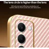 Phonesta Luxury Carbon Fiber Back Cover Hülle mit MagSafe für Oppo A5/A5m - Rosa 5