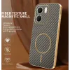 Phonesta Luxury Carbon Fiber Back Cover Hülle mit MagSafe für Oppo A5x - Braun 1