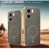Phonesta Luxury Carbon Fiber Back Cover Hülle mit MagSafe für Oppo A5x - Braun 3