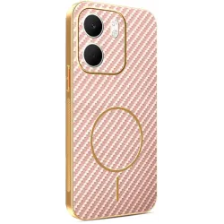 Phonesta Luxury Carbon Fiber Back Cover Hülle mit MagSafe für Oppo A5x - Rosa
