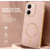 Phonesta Luxury Carbon Fiber Back Cover Hülle mit MagSafe für Oppo A5x - Rosa 1