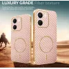 Phonesta Luxury Carbon Fiber Back Cover Hülle mit MagSafe für Oppo A5x - Rosa 3