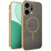 Phonesta Luxury Carbon Fiber Back Cover Hülle mit MagSafe für Oppo Reno14 - Braun 0