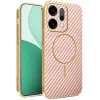 Phonesta Luxury Carbon Fiber Back Cover Hülle mit MagSafe für Oppo Reno14 - Rosa 0