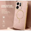 Phonesta Luxury Carbon Fiber Back Cover Hülle mit MagSafe für Oppo Reno14 - Rosa 1