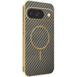 Phonesta Luxury Carbon Fiber Back Cover Hülle mit MagSafe für Google Pixel 10 - Braun