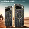 Phonesta Luxury Carbon Fiber Back Cover Hülle mit MagSafe für Google Pixel 10 Pro - Schwarz 3